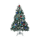 Home Ready 5Ft 150cm 720 tips Green Snowy Christmas Tree Xmas Pine Cones + Bauble Balls