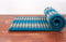 Day bed Roll Out Mattress XL Large Foldout Mat relaxation day bed camping or Yoga Matt Natural Kapok Filled BLUE