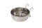 YES4PETS 2 x Stainless Steel Pet Rabbit Bird Dog Cat Water Food Bowl Feeder Chicken Poultry Coop Cup 887ml