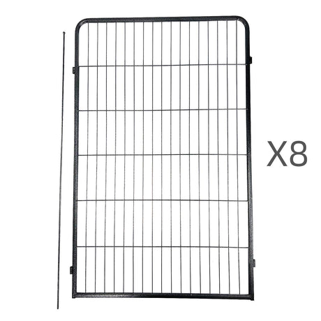 YES4PETS 8 Panel 120 cm Heavy Duty Pet Dog Cat Rabbit Exercise Extension Playpen Puppy Rabbit Fence