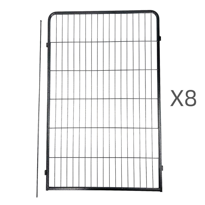 YES4PETS 8 Panel 120 cm Heavy Duty Pet Dog Cat Rabbit Exercise Extension Playpen Puppy Rabbit Fence