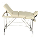 3 Fold Portable Aluminium Massage Table Massage Bed Beauty Therapy Beige