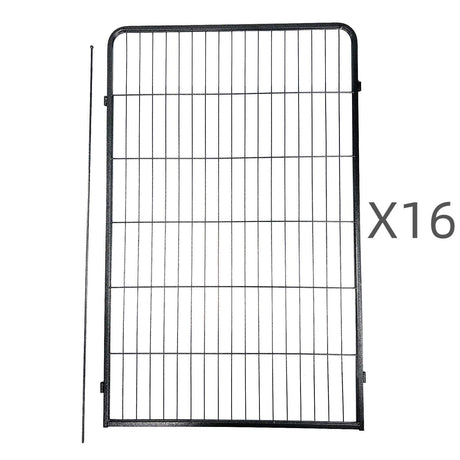 YES4PETS 16 Panel 120 cm Heavy Duty Pet Dog Cat Rabbit Exercise Extension Playpen Puppy Rabbit Fence