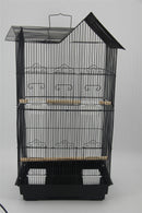 YES4PETS Medium Size Bird Cage Parrot Budgie Aviary with Perch - Black