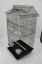 YES4PETS 4 X Medium Size Bird Cage Parrot Budgie Aviary with Perch - Black