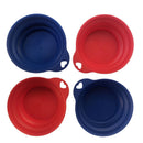 YES4PETS 4 x Pet Portable Folding Bowl Dog Cat Food Feeding Water Feeder Collapsable Travel