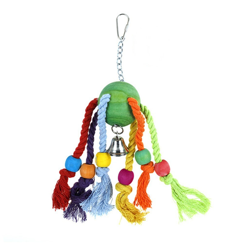 YES4PETS 3 x Wood Small Hanging Swing Bird Parrot Parakeet Cockatiel Budgie Rope Toy