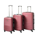 YES4HOMES ABS Luggage Suitcase Set 3 Code Lock Travel Carry  Bag Trolley Maroon 50/60/70