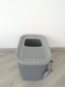 XXL Top Entry Cat Litter Box No Mess Large Enclosed Covered Kitty Tray Grey