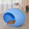 Medium Cave Cat Kitten Box Igloo Cat Bed House Dog Puppy House-Blue