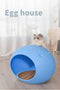 Medium Cave Cat Kitten Box Igloo Cat Bed House Dog Puppy House-Blue