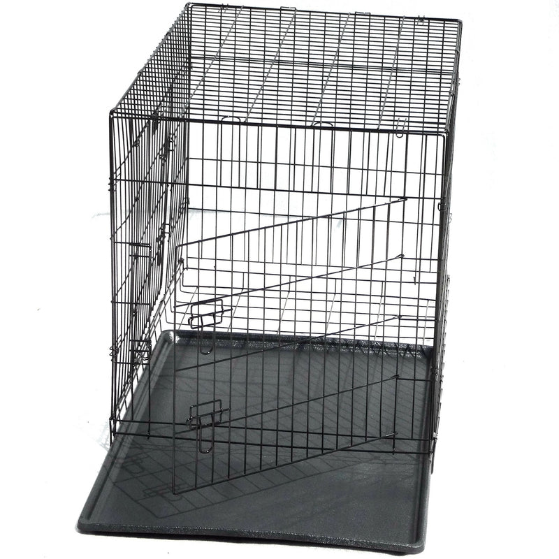 YES4PETS 30' Collapsible Metal Dog Rabbit Crate Cage Cat Carrier With Divider