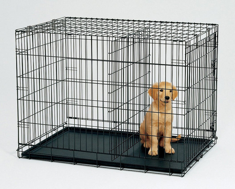 YES4PETS 36' Collapsible Metal Dog Cat Crate Cage Cat Carrier With Divider