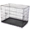 YES4PETS 48' Collapsible Metal Dog Cat Crate Cat Rabbit Puppy Cage With Tray