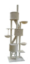 YES4PETS 244 cm XL Multi Level Cat Scratching Post Tree Scratcher Pole- Beige