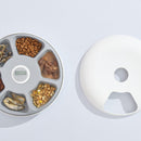 6 Meal Automatic Pet Dog Cat Food Feeder Dispenser with Programmable Timer White