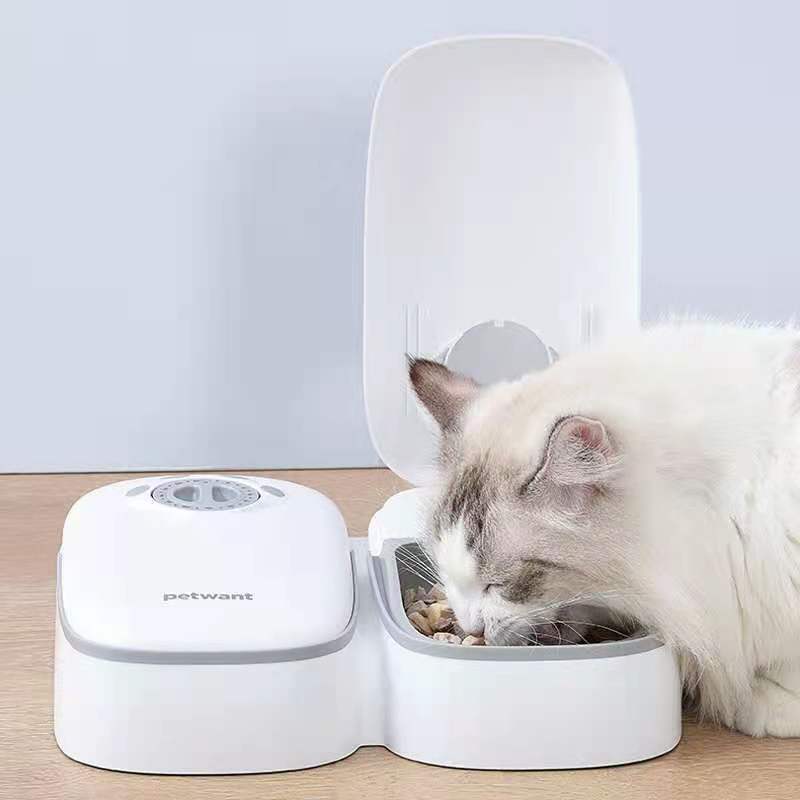 YES4PETS 2 Meal Automatic Pet Food Feeder Timer for Dogs, Puppies & Cats