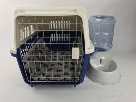 XL Dog Puppy Cat Crate Pet Carrier Cage W Mat & Water Dispenser 72x53x53cm