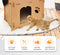 YES4PETS Cat Cardboard House Tower Condo Scratcher Pet Post Furniture Double Storey