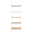 YES4HOMES Industrial Ladder Shelf Wood Wall-Mounted Bookcase Storage Rack Shelves Display