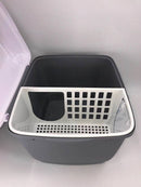 XL Portable Hooded Cat Toilet Litter Box Tray House with Handle and Scoop