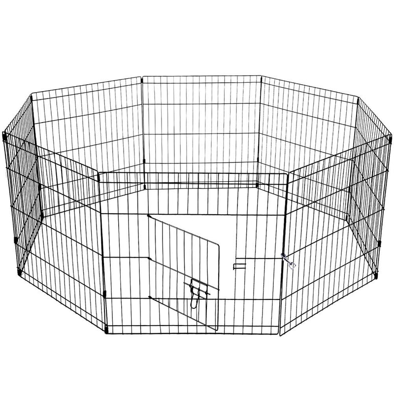 YES4PETS 24' Dog Rabbit Playpen Exercise Puppy Enclosure Fence With Cover