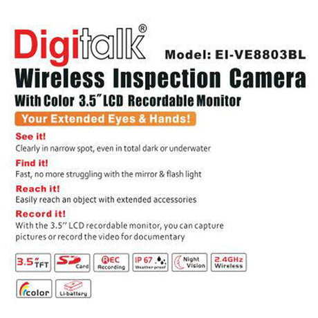 Wireless Inspection Video Camera