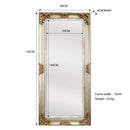 Deluxe French Provincial Ornate Mirror - Champagne - 80cm x 170cm