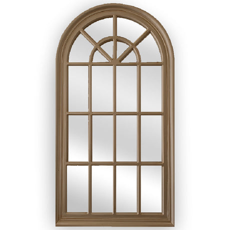 X-Large Window Style Mirror - Taupe Arch 100 CM x 180 CM