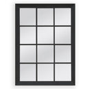 Window Style Mirror - Black Rectangle 95cm x 130cm