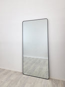 Black Metal Rectangle Mirror - Medium 80cm x 170cm