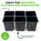 Garden Greens 288PCE Planter Seedling Pot Square Reusable Durable 11cm x 12cm