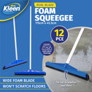 Xtra Kleen 12PCE Foam Floor & Window Squeegee Non Scratch 45.5 x 115cm