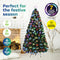 Christmas By Sas 1.5m Fibre Optic Christmas Tree 165 Tips Multicolour Lights & Star