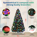 Christmas By Sas 90cm Fibre Optic Christmas Tree 85 Tips Multicolour Lights & Star