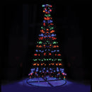 Christmas By Sas 1.5m Solar Powered Tree With Star Metal Frame 150 LED Bulbs