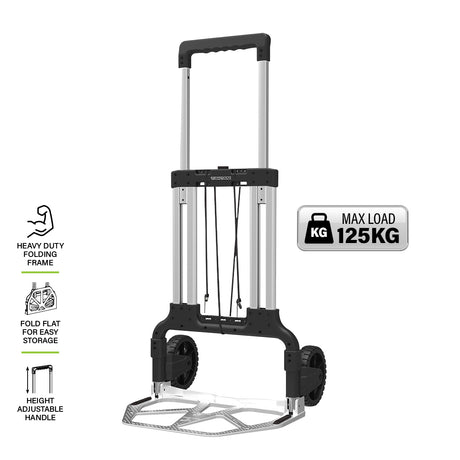 Taipan 125KG Foldable Hand Trolley Aluminium Frame Height Adjustable Handle