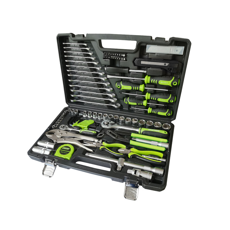 Taipan 100PCE Home Auto Premium Quality Tool Set Case Chrome Vanadium Steel