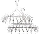 Xtra Kleen 12PCE Rotating Stainless Steel Clothes Hanger With 40 Pegs