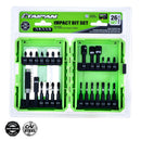 Taipan&reg; 26PCE Impact Bit Set Magnetic Tips Various Heads Storage Case