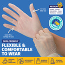 Xtra Kleen 1000PCE Disposable Gloves Latex & Powder Free Food Safe Size M