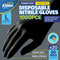 Xtra Kleen 1000PCE Disposable Nitrile Gloves Black Latex Powder Free Size L