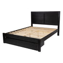 Tofino 4pc King Bed Suite Bedside Tallboy Bedroom Furniture Package - Black