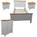 Lobelia 4pc King Single Bed Suite Bedside Tallboy Bedroom Furniture Package -Wht