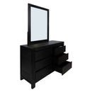 Tofino 5pc Queen Bed Suite Bedside Dresser Bedroom Furniture Package - Black