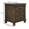 Lily 5pc King Bed Suite Bedside Dresser Bedroom Furniture Package - Rustic Grey