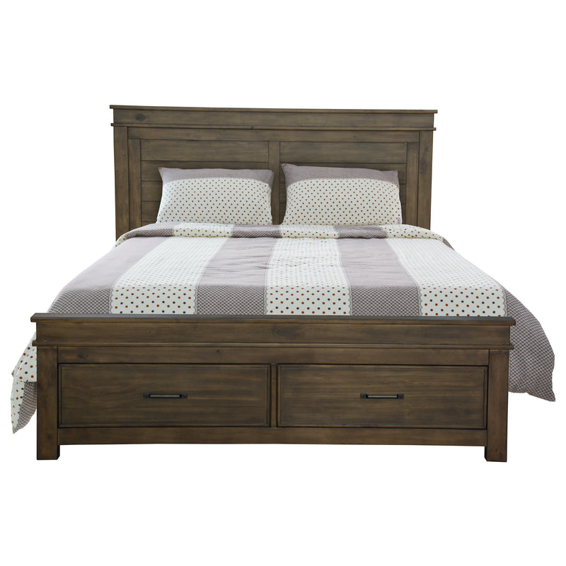 Lily 5pc Queen Bed Suite Bedside Dresser Bedroom Furniture Package - Rustic Grey