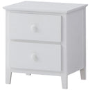 Wisteria Bedside Nightstand 2 Drawers Storage Cabinet Shelf Side Table - White