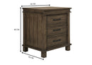 Lily 4pc King Bed Suite Bedside Tallboy Bedroom Furniture Package - Rustic Grey