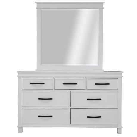 Lily 5pc King Bed Suite Bedside Dresser Bedroom Furniture Package - White